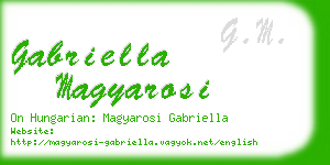 gabriella magyarosi business card